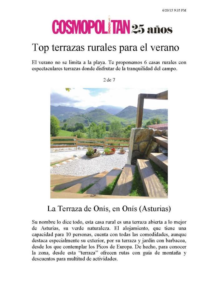 La Terraza De Onis Villa Bobia de Arriba Luaran gambar